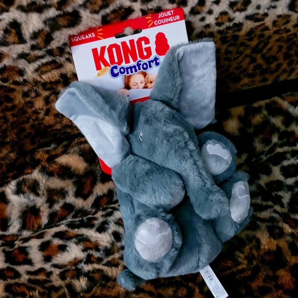 Kong Comforts Dog Toy Plush Elephant w/squeak New w/ Tag! - Picture 1 of 4
